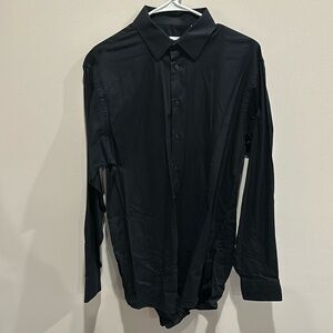 Calvin Klein Long Sleeved Button Down Dress Shirt Black Men’s L